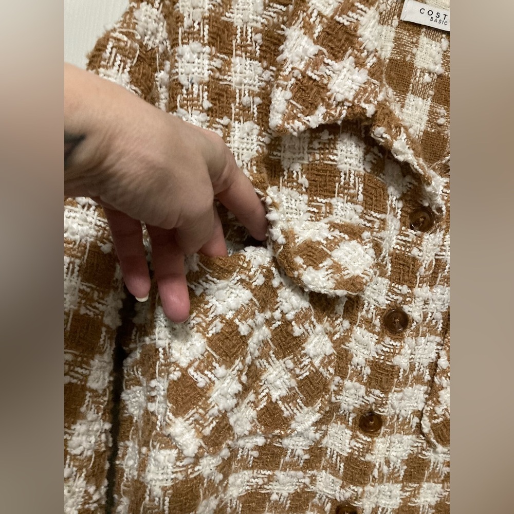 Costes Basic Chic Camel Brown & White Skyler Plai… - image 6